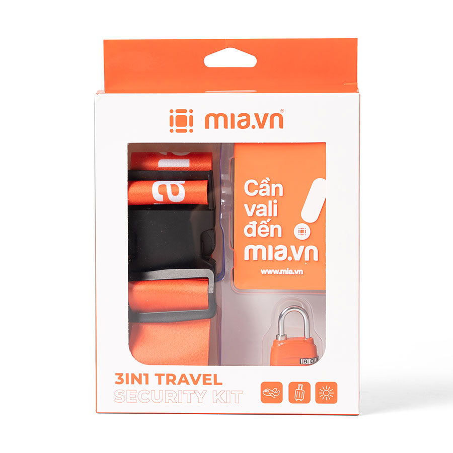 Mia 3In1 Travel Security Kit S Orange