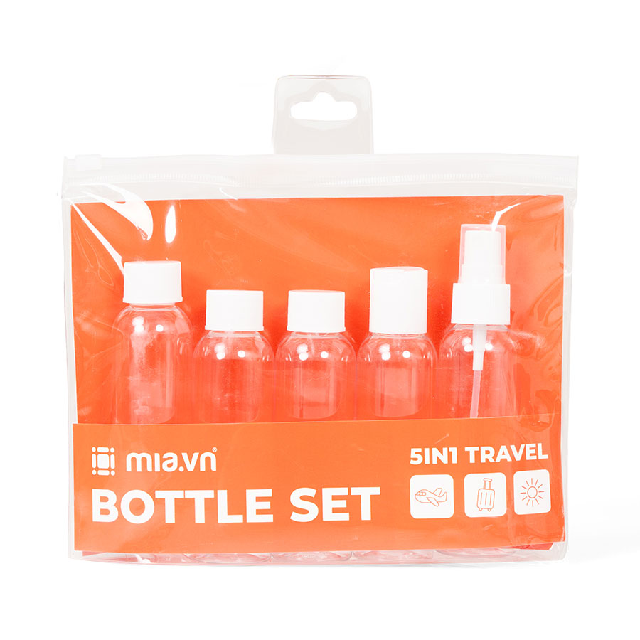 Mia 5In1 Travel Bottle Set S Orange