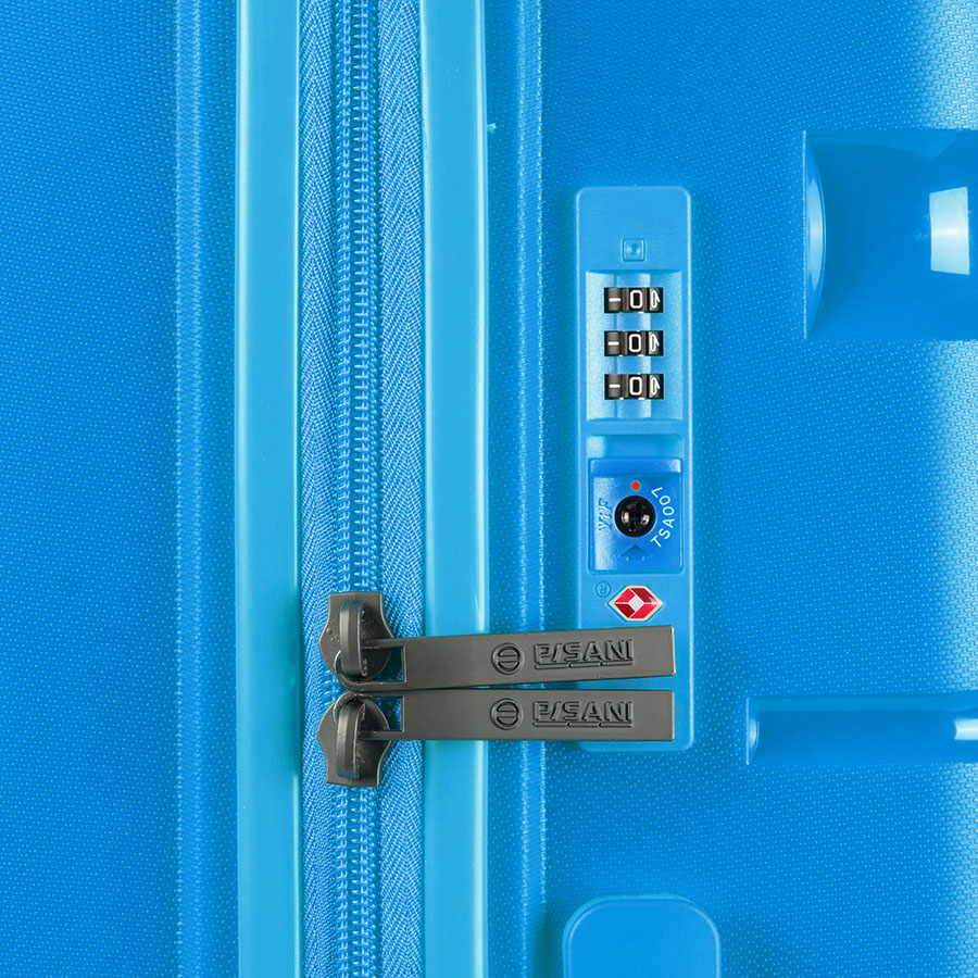 Vali kéo nhựa dẻo Combo 2 Vali Pisani Dorado Size M + L Blue