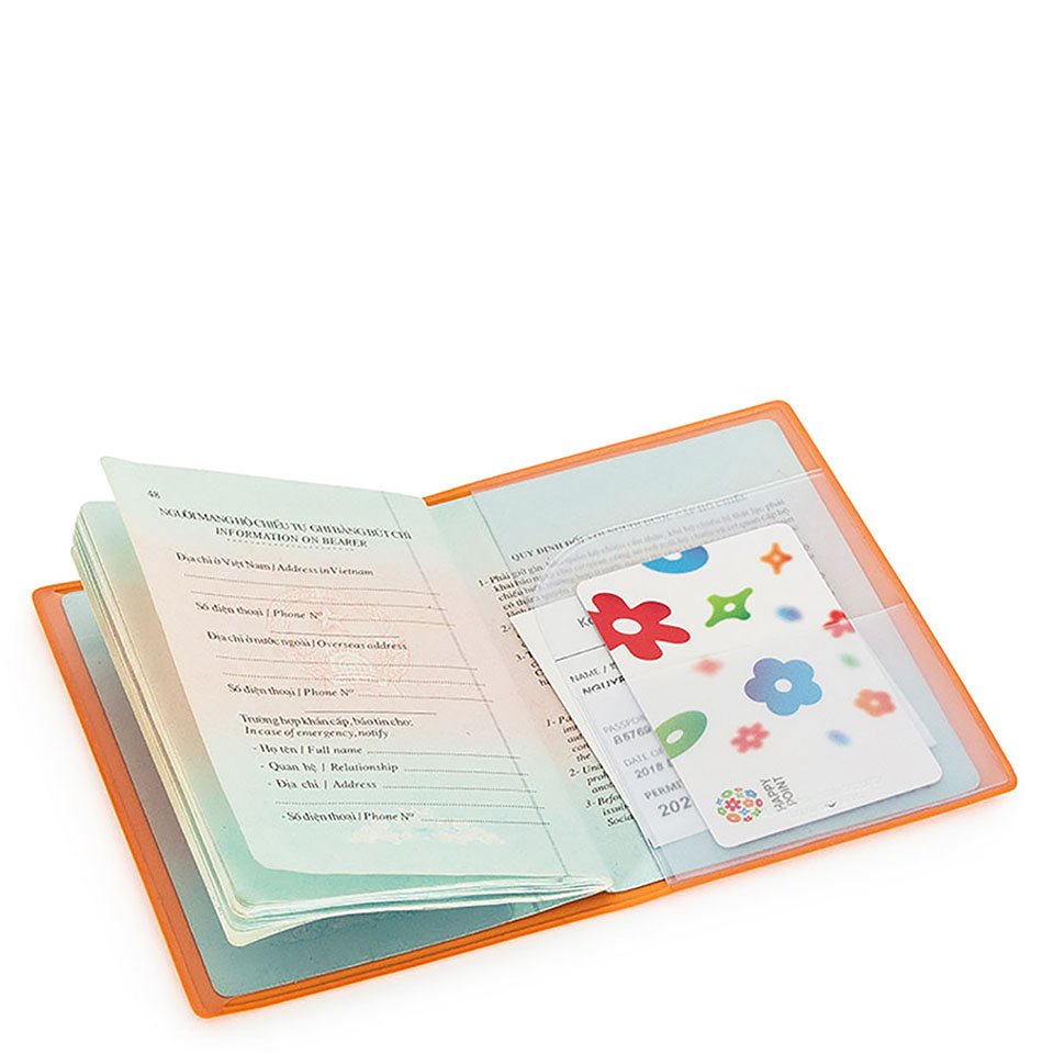 Anse Enamel Passport Cover La307 S Orange