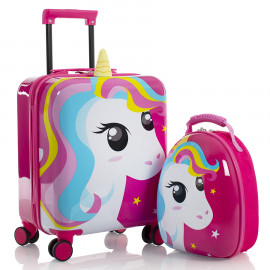 Balo Combo Heys Vali + Balo Super Tots Spinner Unicorn Pink