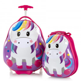 Balo Combo Heys Vali + Balo Super Tots Spinner Unicorn Pink