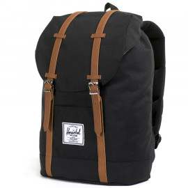 Balo Herschel Retreat Standard 15" Backpack M Black/Saddle Brown