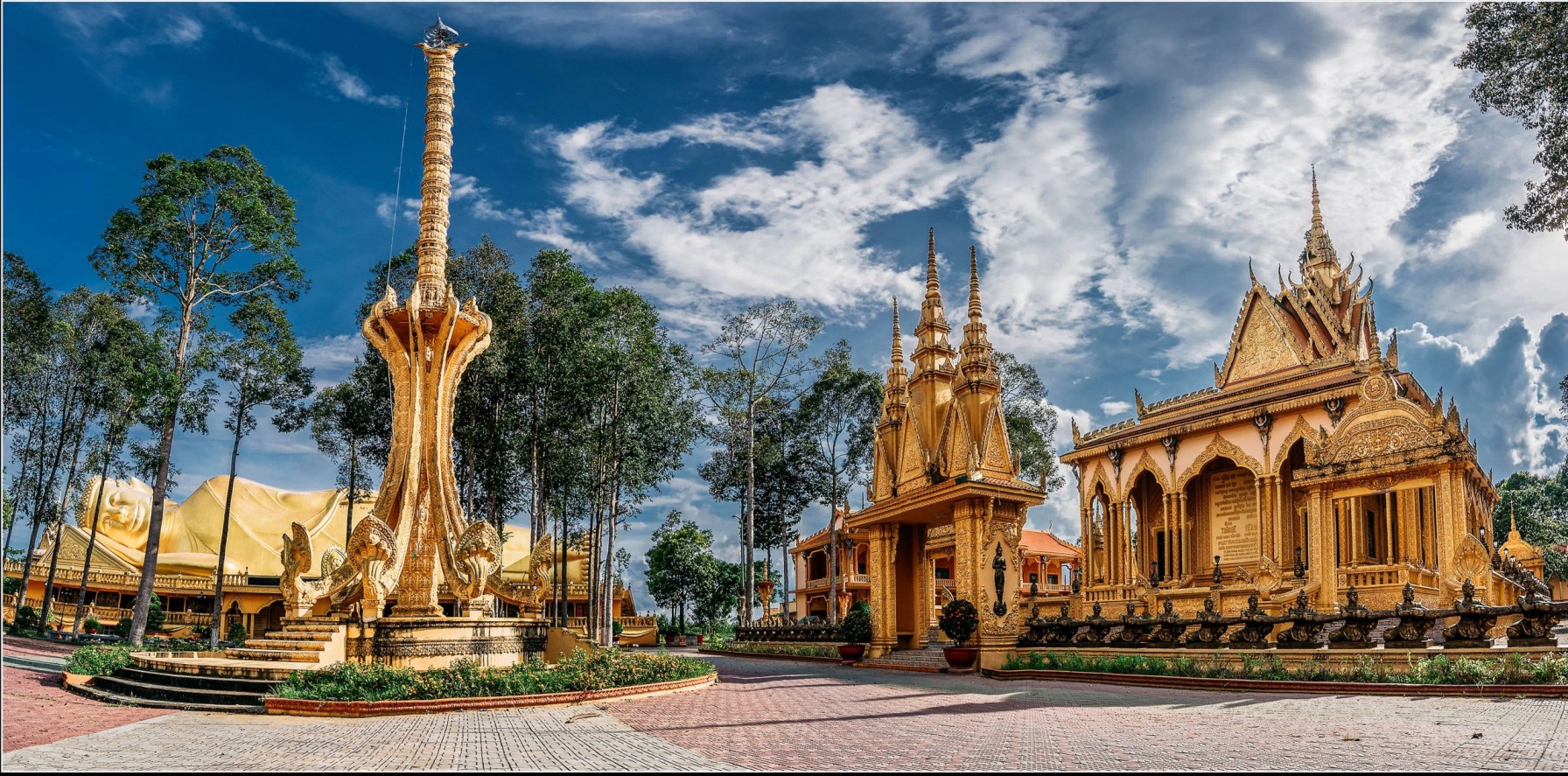 Thưởng ngoạn chùa Vàm Ray, ngôi chùa Khmer dát vàng lớn nhất đất Tây Nam Bộ 2