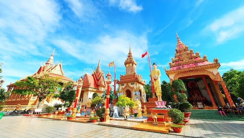 Tìm về Chùa Xiêm Cán mà tận hưởng không gian kiến trúc Khmer 3