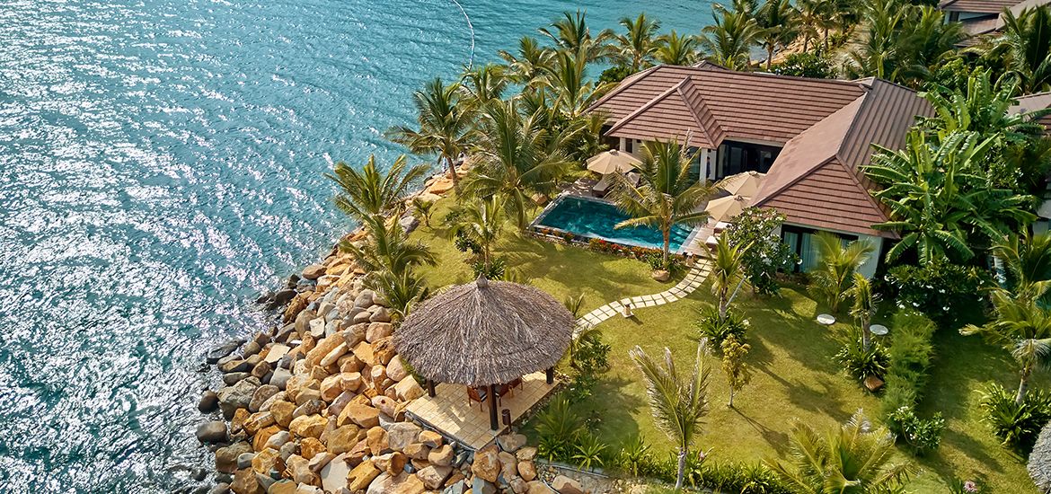 Panoramic view of 3 bedroom villa room  amiana resort nha trang review