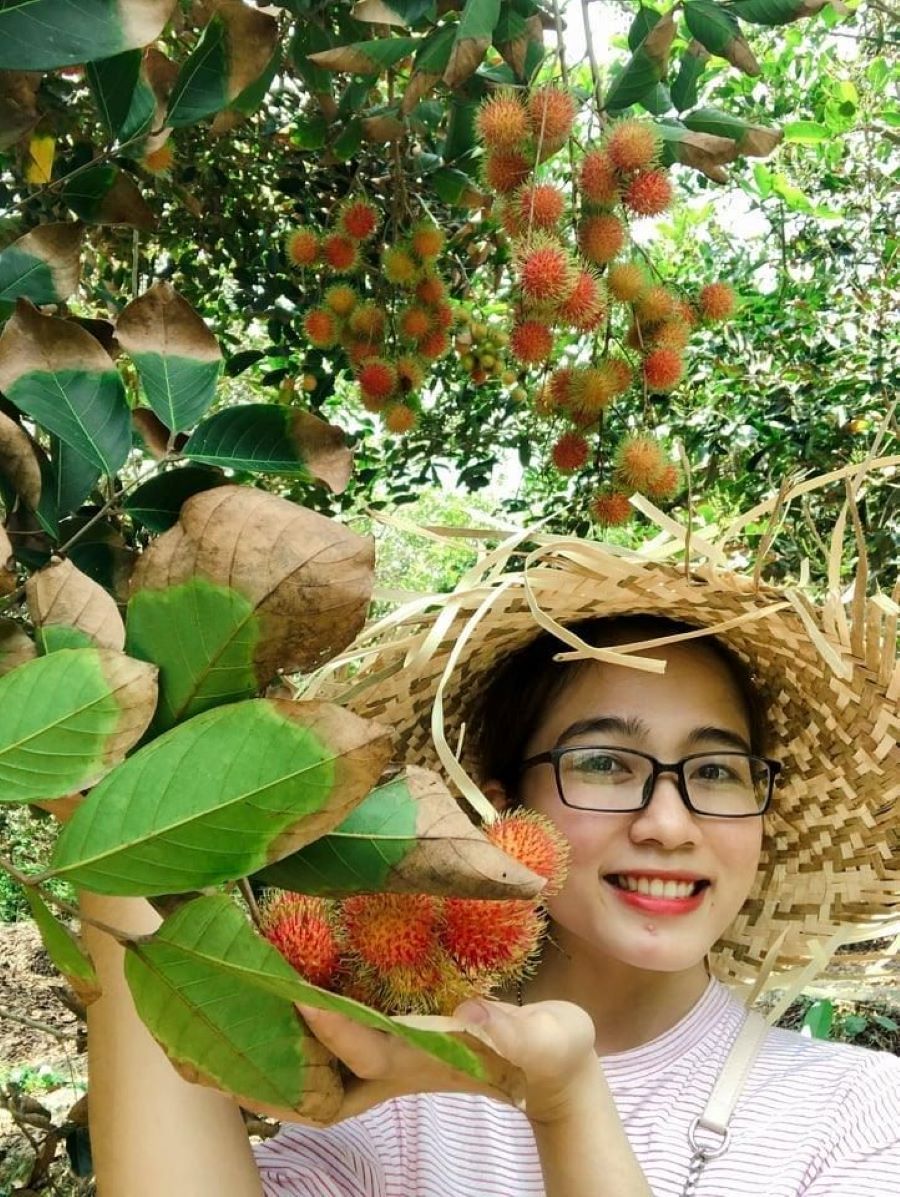 Cùng review Vườn chôm chôm Hoàng Tuấn với cô nàng xinh đẹp Lê Huyền Nhi 4
