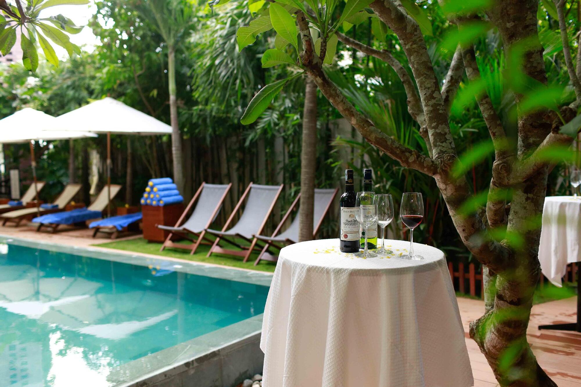 Enjoy chilled poolside cocktails