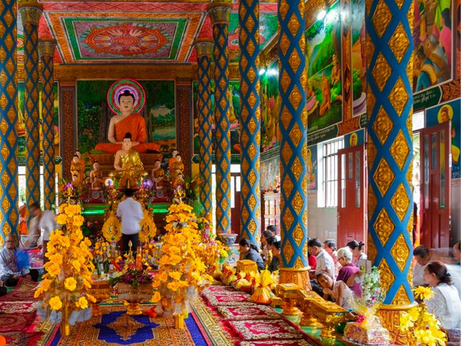 Khám phá Chùa Kà Ốt với lối kiến trúc Phật giáo Nam tông đặc sắc 4