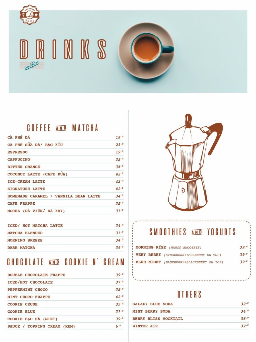 Le Petit Coffee, không gian thưởng thức cà phê bánh ngọt phong cách châu Âu 3