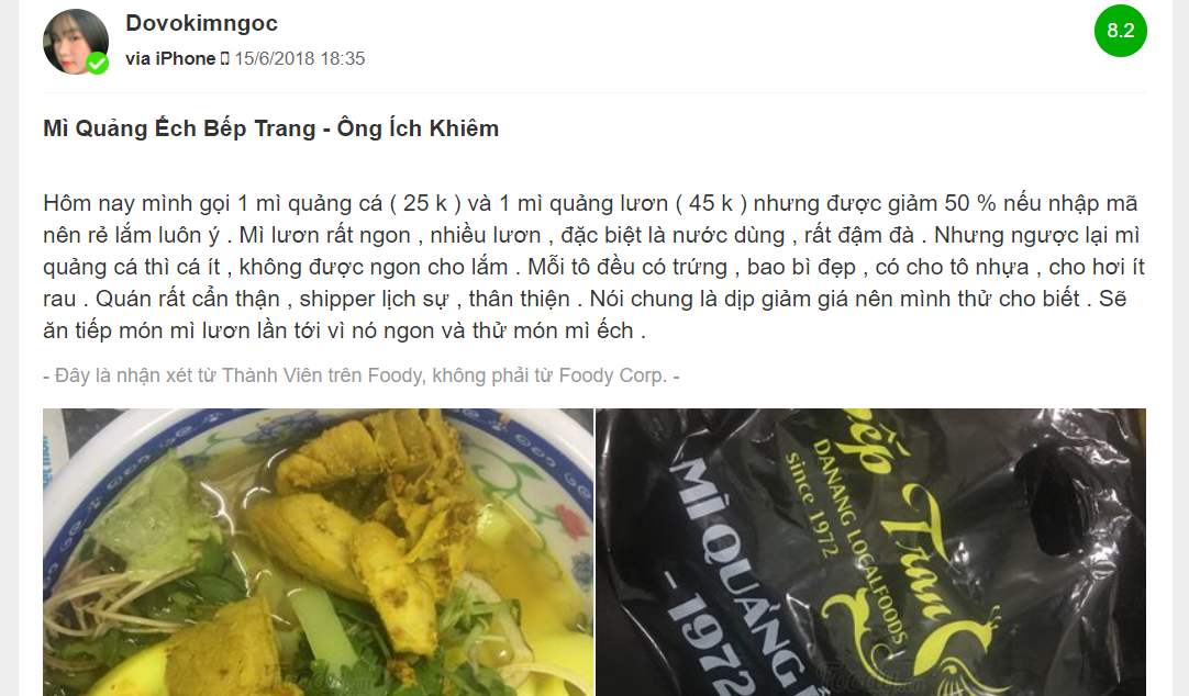 Mì Quảng ếch Bếp Trang - Món ngon ngó cưỡng khi đến Đà Nẵng 8