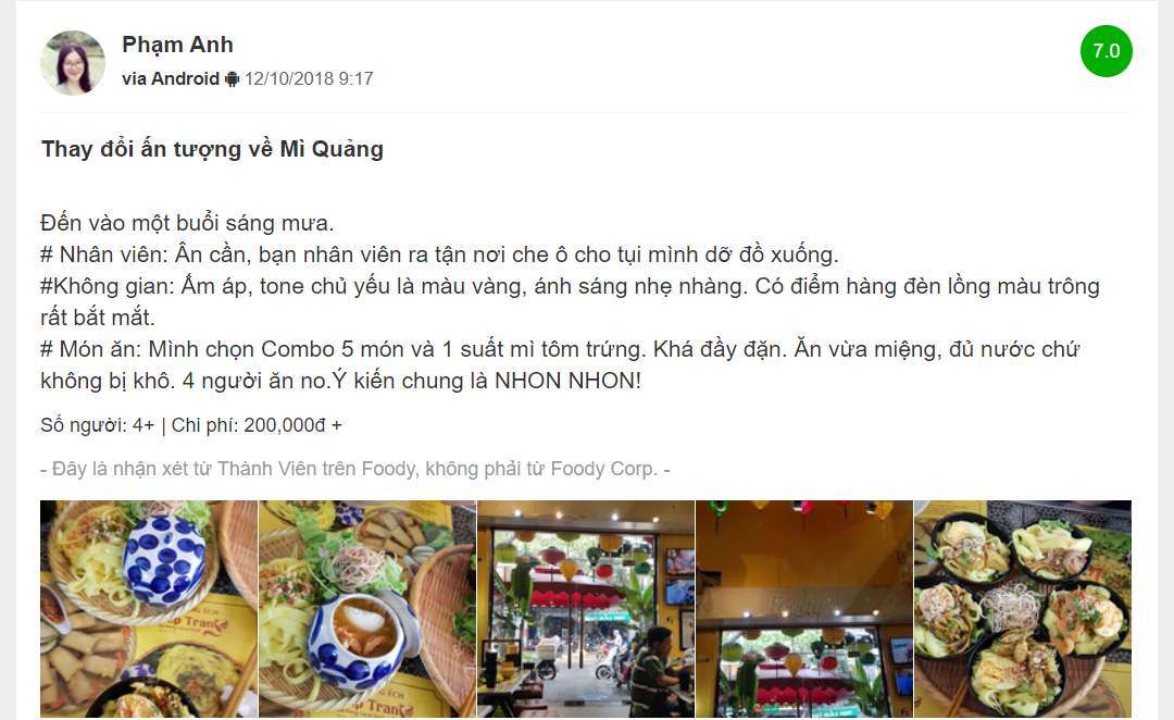 Mì Quảng ếch Bếp Trang - Món ngon ngó cưỡng khi đến Đà Nẵng 9