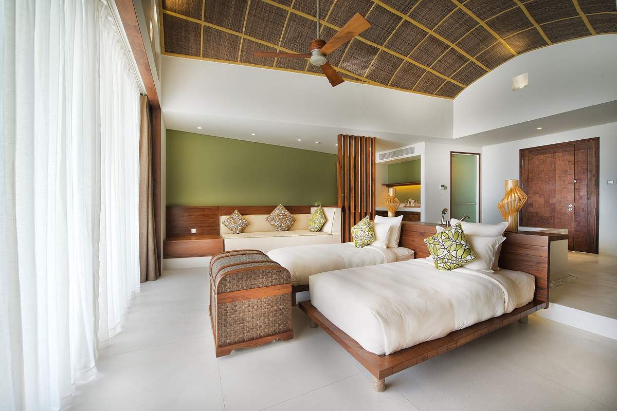 Premium Deluxe Ocean View is equipped with modern furniture, cozy space