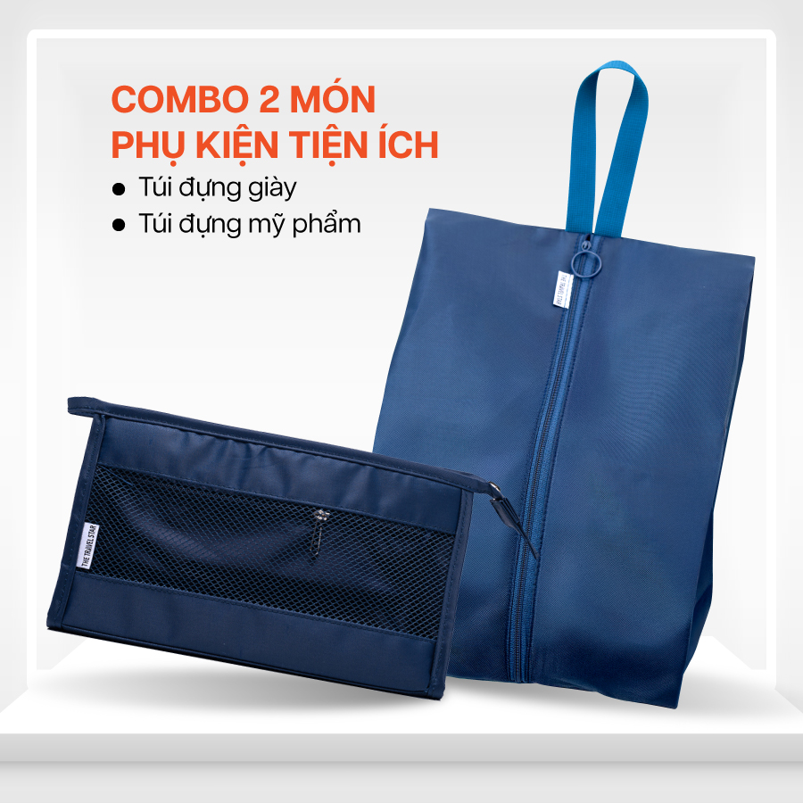  Combo Phụ Kiện: Túi Đựng Giày The Travel Star Compact Shoe Bag + Túi Mỹ Phẩm The Travel Star Cosmetics Bag 