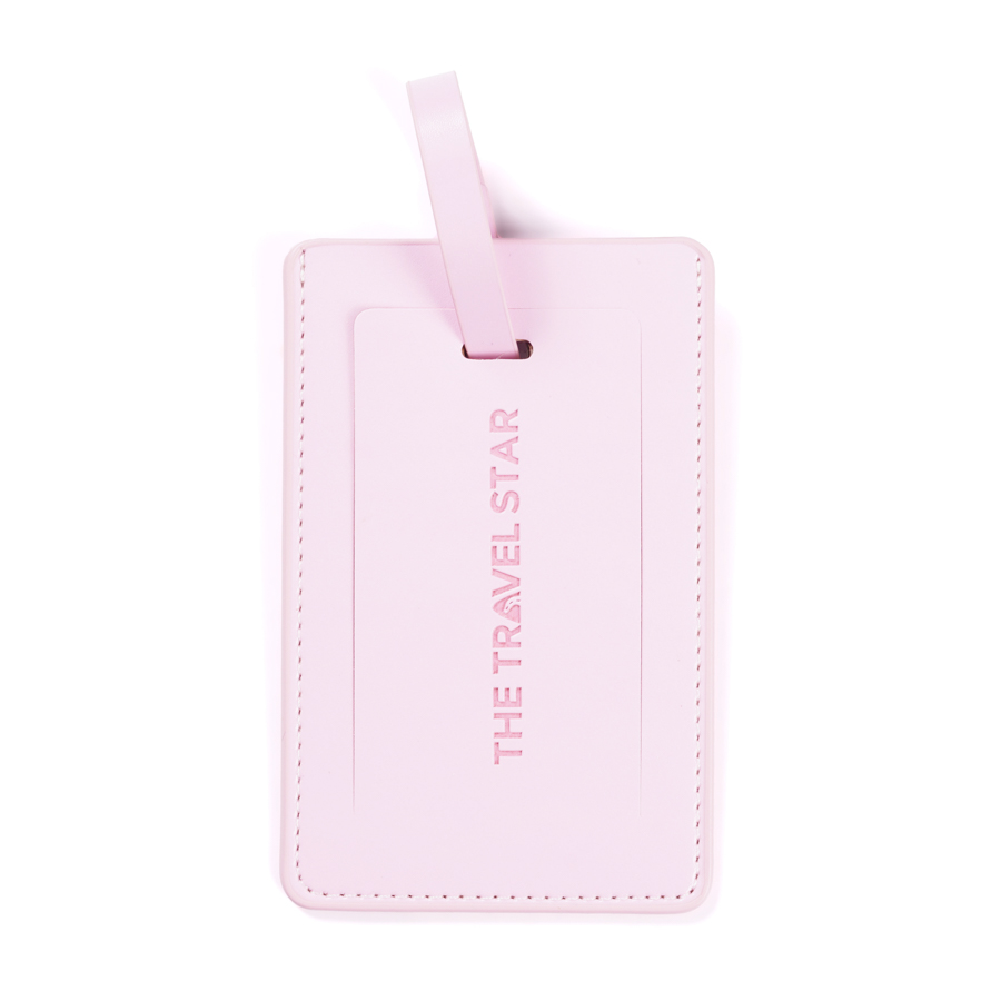 The Travel Star Leather Hanging Tag S Pink