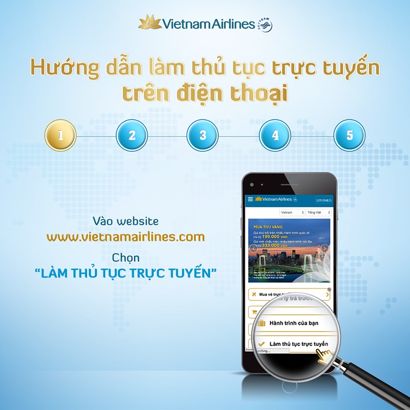 Hướng dẫn làm thủ tục check in online Vietjet và Vietnam Airlines 5