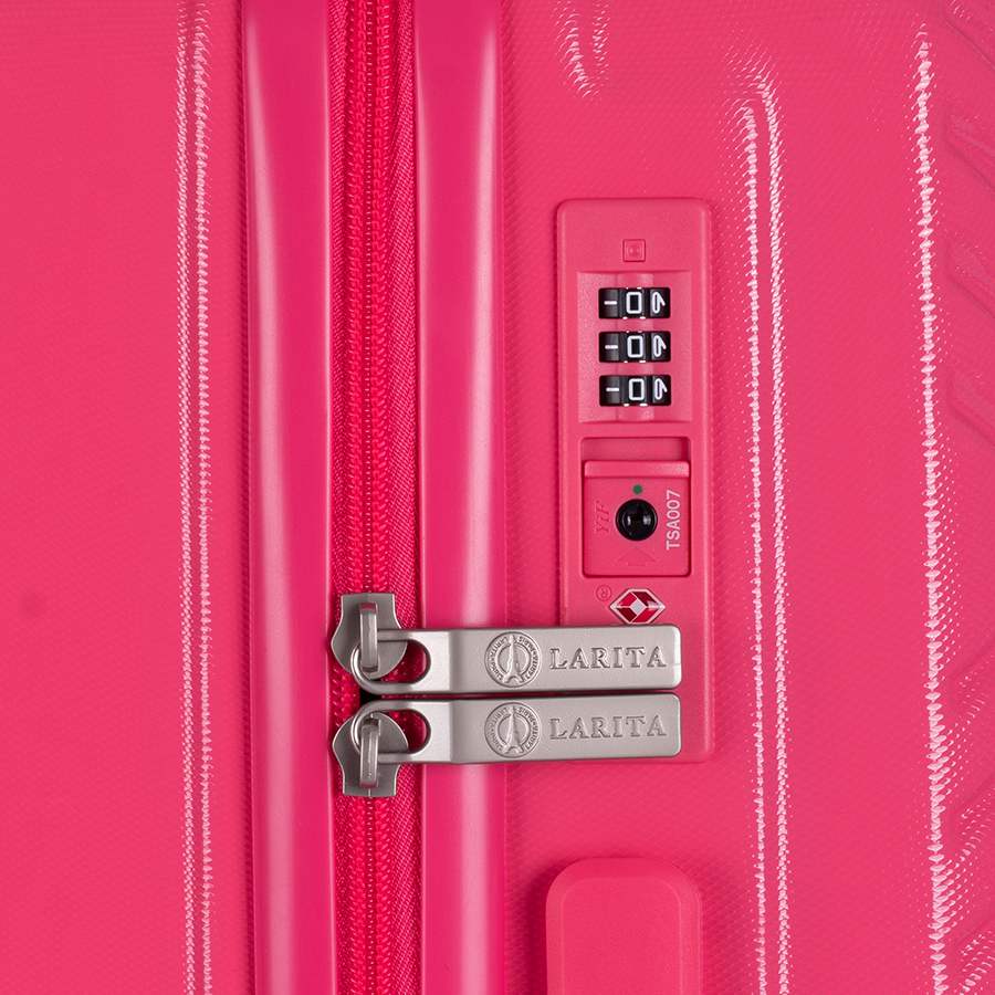 Vali kéo nhựa dẻo Combo 3 Vali Larita Cetus Size S + M + L Pink