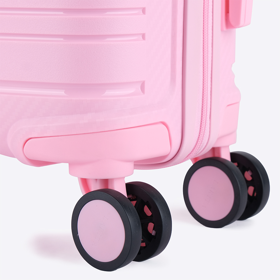 Vali kéo nhựa dẻo Combo 2 VALI Larita Olix Size S + M Pink