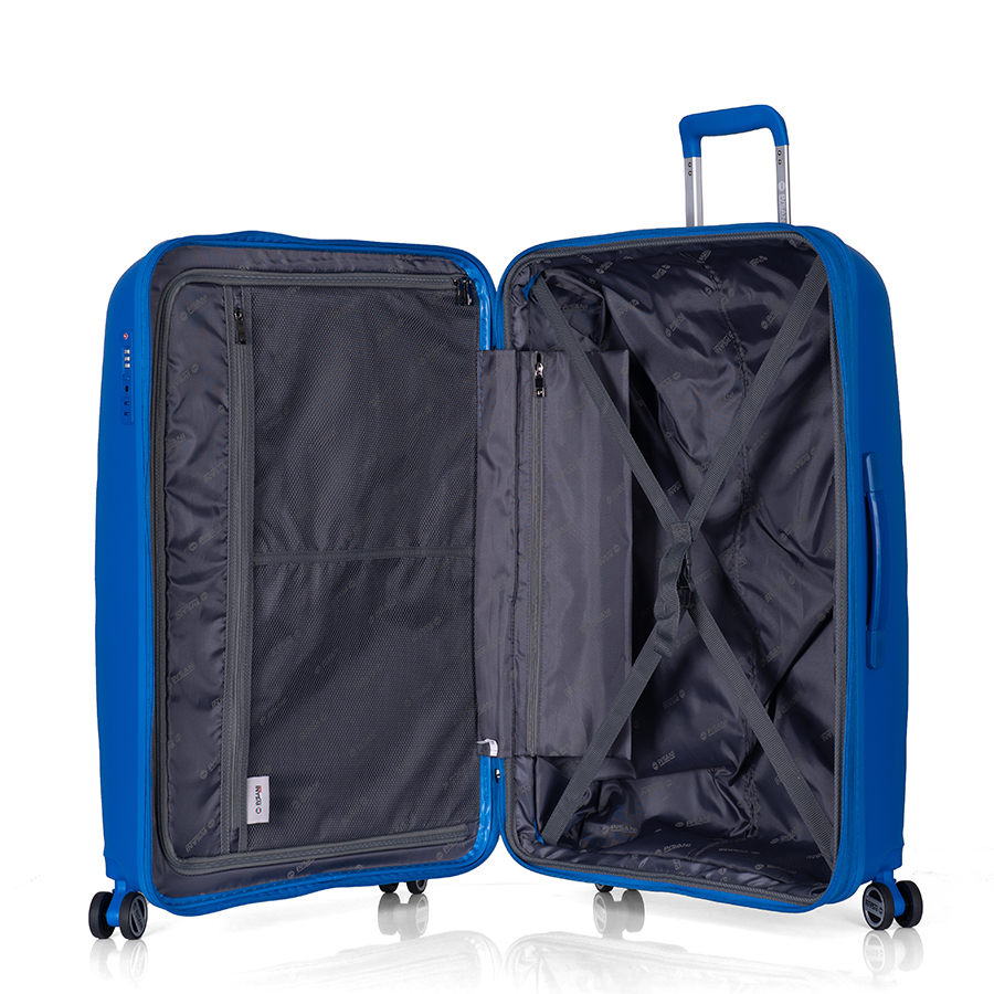 Vali kéo nhựa dẻo Pisani Anika TE_24 M Blue