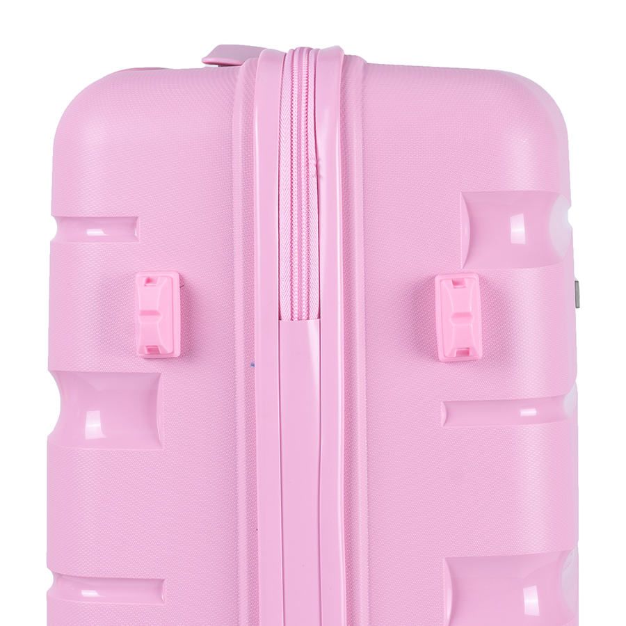Vali kéo nhựa dẻo Combo 2 Vali Pisani Dorado Size S + M Pink