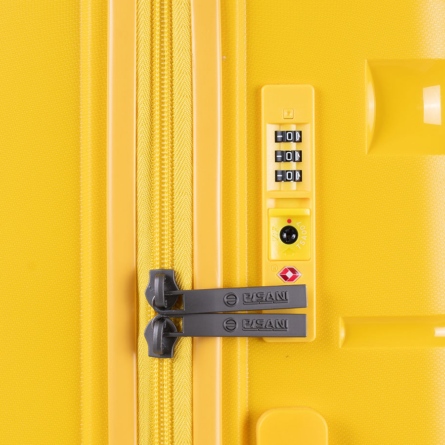 Vali kéo nhựa dẻo Combo 2 Vali Pisani Dorado Size S + M Yellow