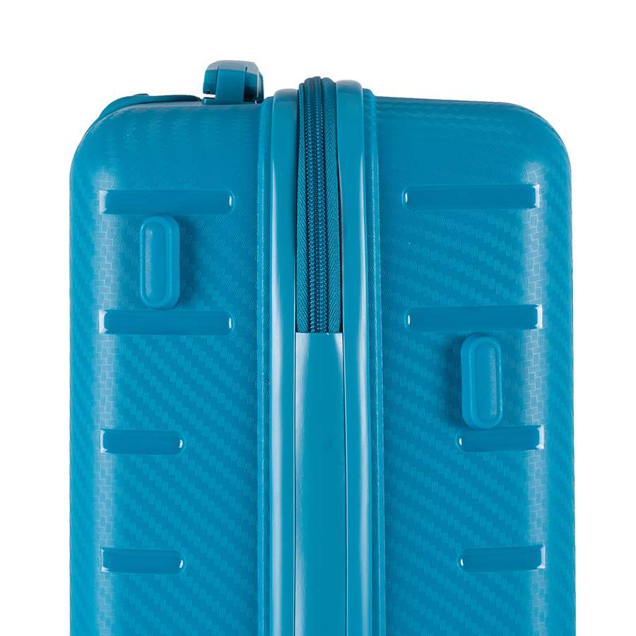 Vali kéo nhựa dẻo Combo 2 Vali Pisani Tarus Size S + L Turquoise